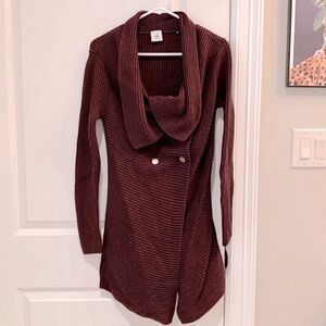 Cabi Regal Double Breasted Cardigan Burgundy Size Small
